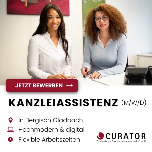 Recruiting-Anzeige für CURATOR Steuerberatung