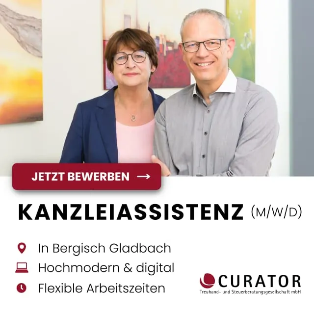 Recruiting-Anzeige für CURATOR Steuerberatung
