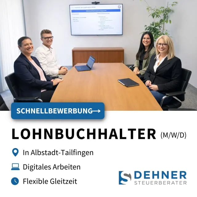 Recruiting-Anzeige für Jochen Dehner Steuerberater