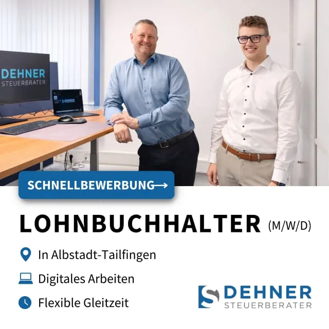 Recruiting-Anzeige für Jochen Dehner Steuerberater