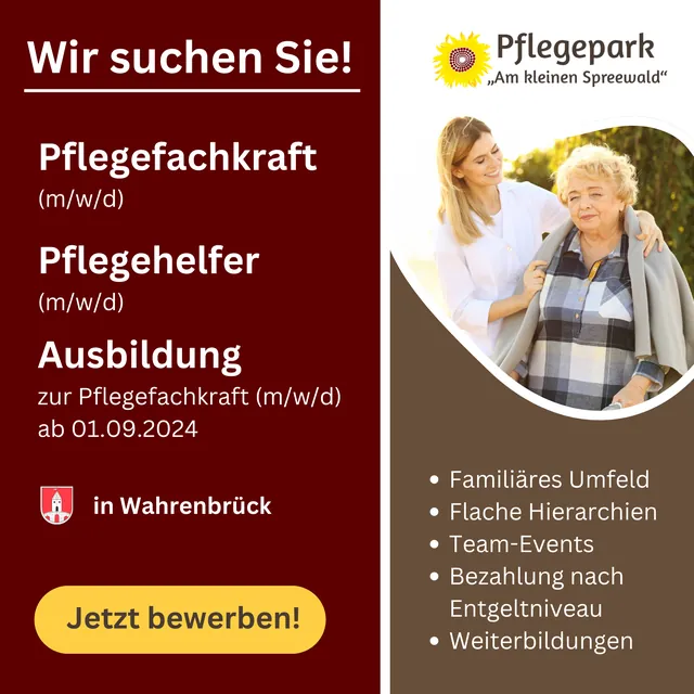 Anzeige für Pflegepark Am kleinen Spreewald