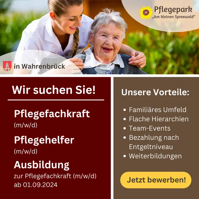 Anzeige für Pflegepark Am kleinen Spreewald