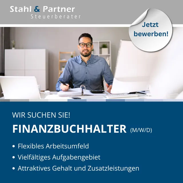 Recruiting-Anzeige für Stahl & Partner Steuerberater