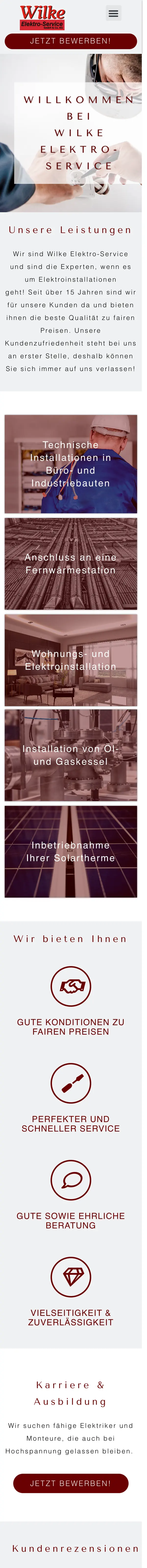 Website von Wilke Elektroservice
