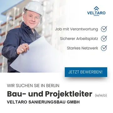 Anzeige im Social Recruiting für VELTARO Gruppe