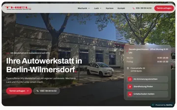 Website des Kfz-Meisterbetriebs Thiel