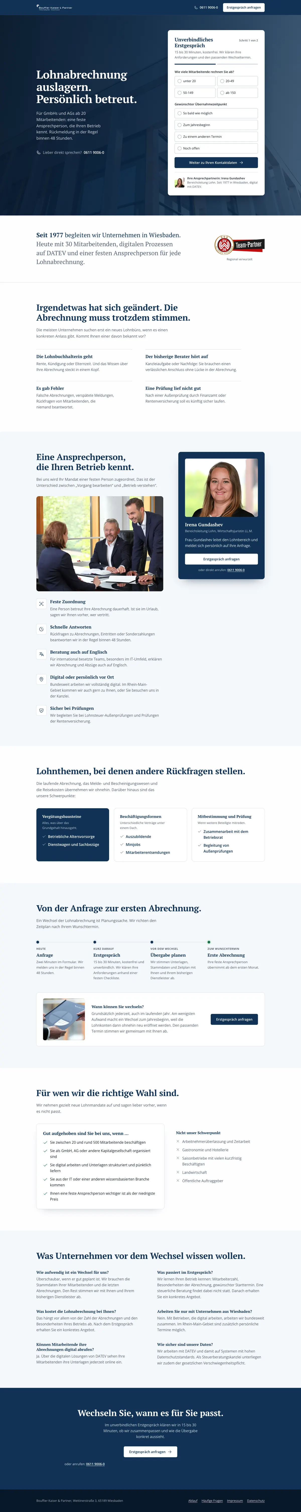 Landingpage Bouffier Kaiser & Partner